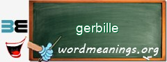 WordMeaning blackboard for gerbille